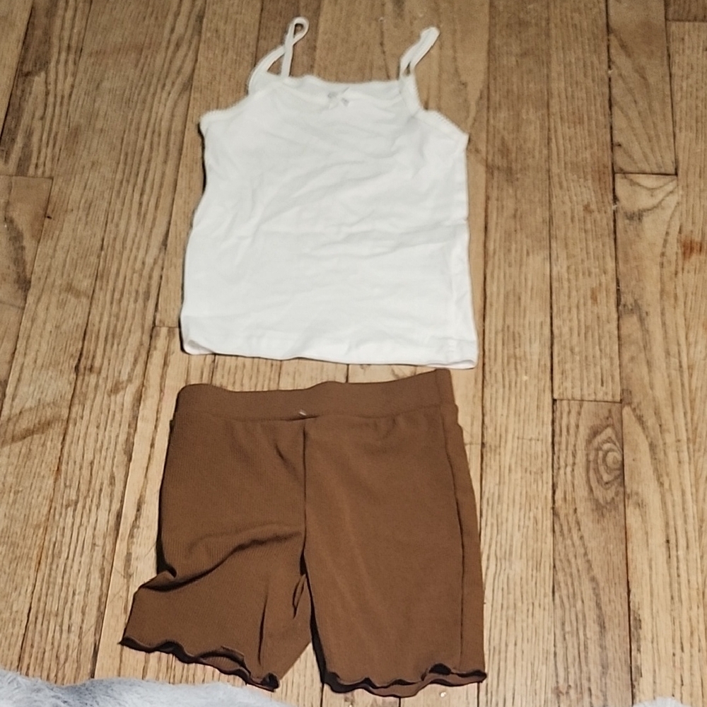 Shosho White and Brown Kids Matching Set